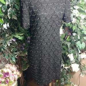 BEADED LITTLE BLACK DRESS SZ MM/L